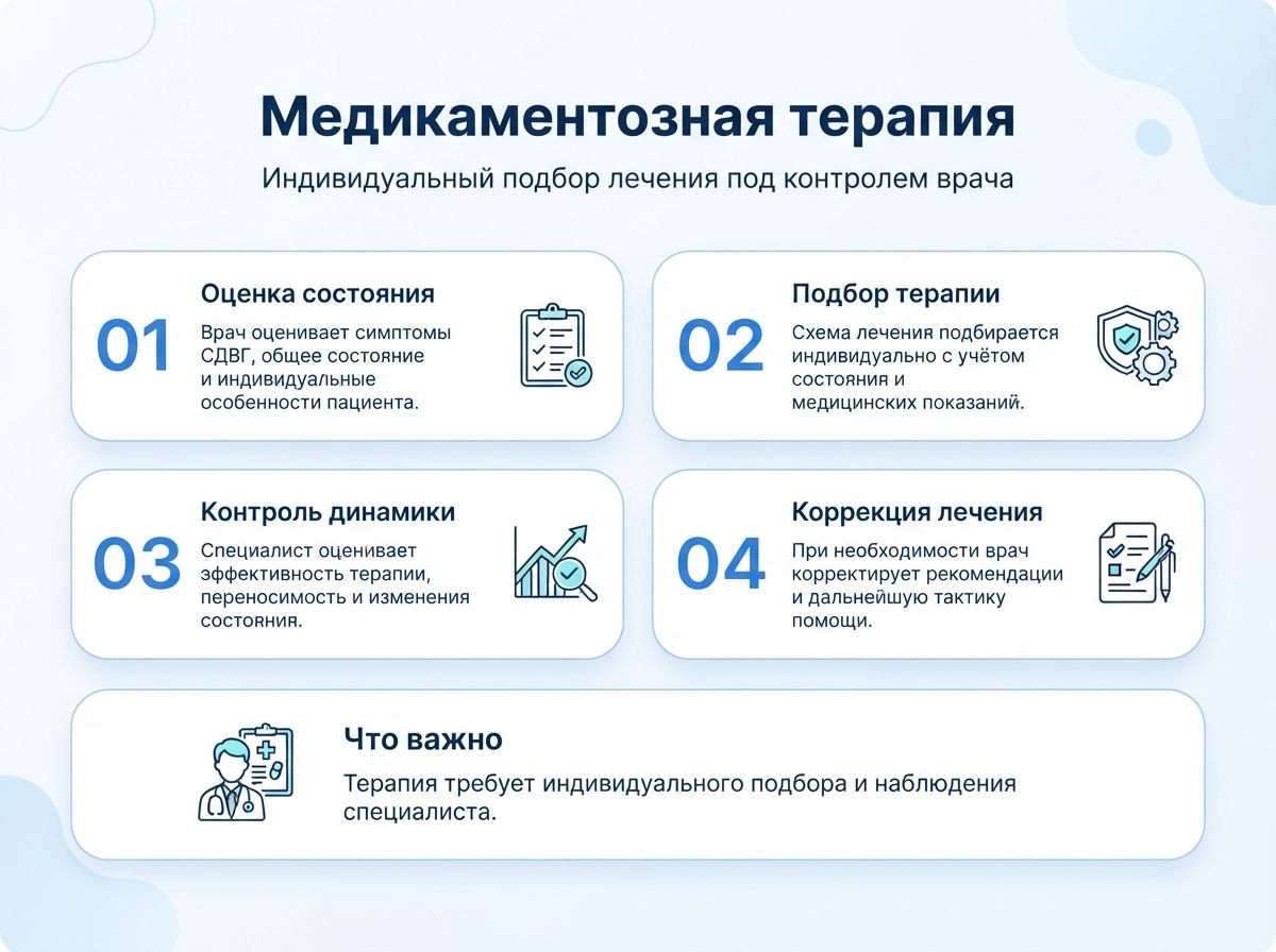 Лечение СДВГ в Красном Куте у детей и взрослыхинфографика